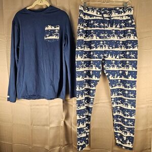 Holy Pals Womens Navy Nativity Scene Pajamas Large